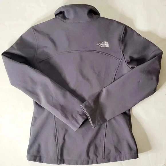 The North face Metalic Gray  Jacket Sz S Women's Full Zip Fleece Lining - Picture 3 of 9